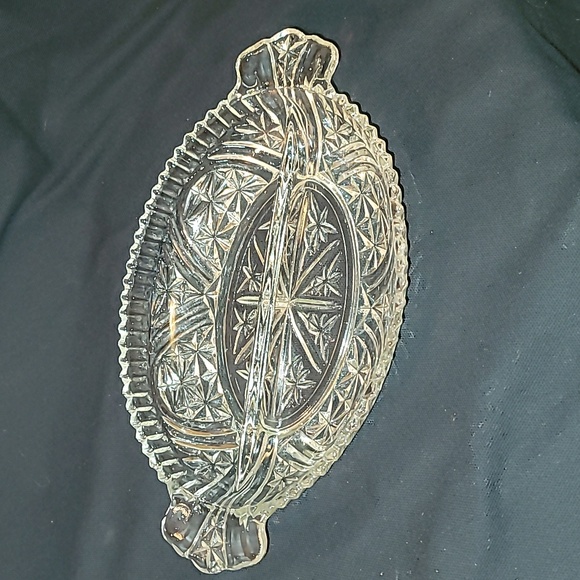 Stars and Bars 10" Oval 2 Part Relish - Picture 1 of 5